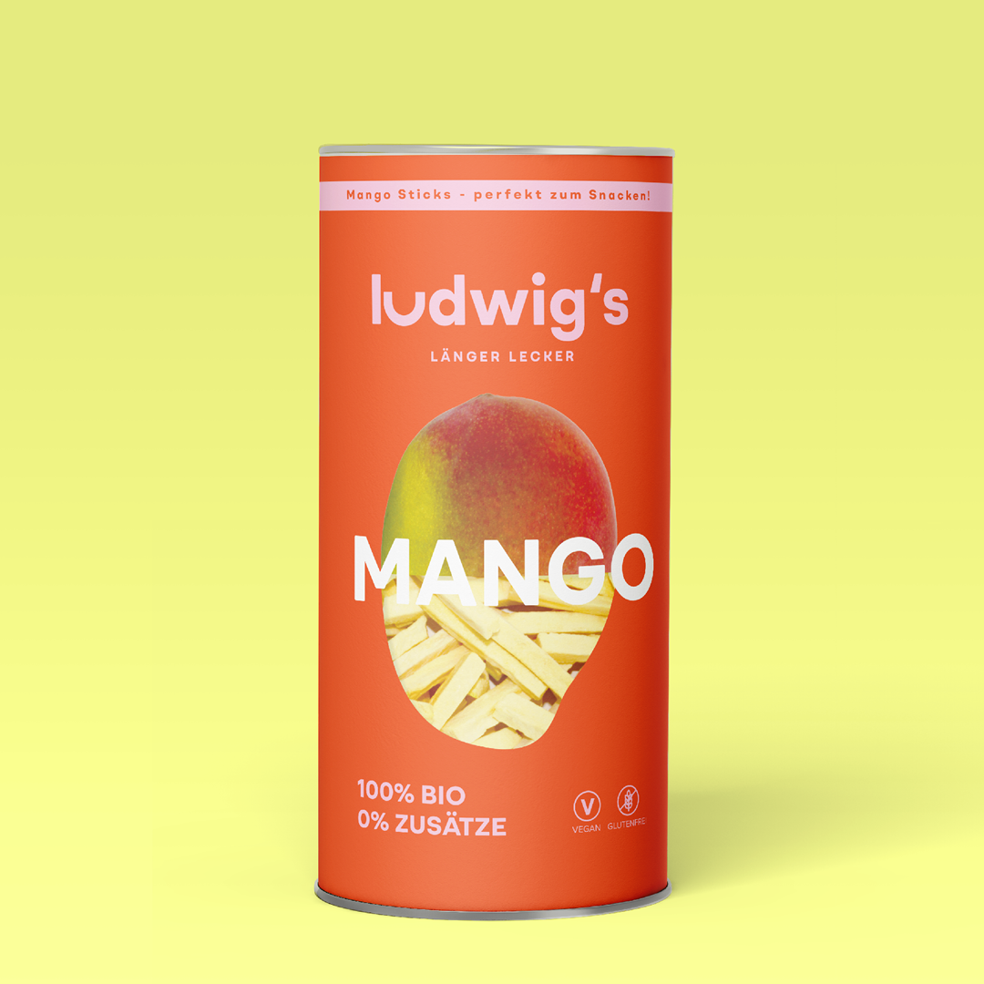 Bio Mango Sticks in der Dose